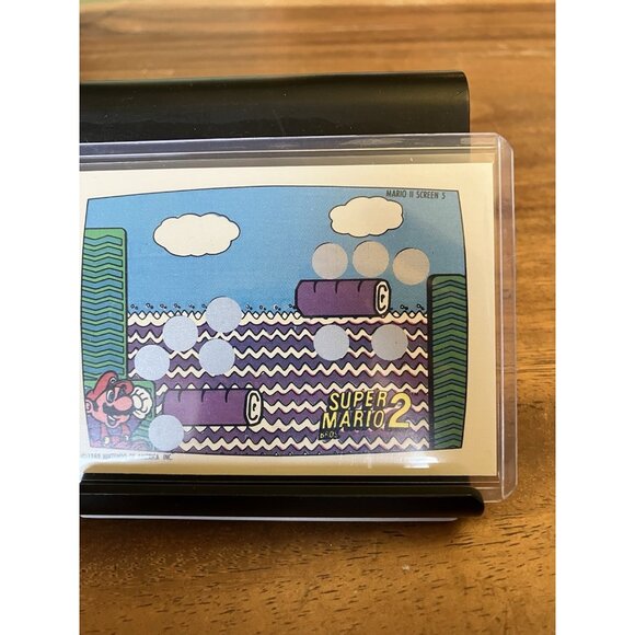 Super Mario Bros. 2 1989 Topps Nintendo Scratch-Off Screen UNSCRATCHED - Picture 3 of 5
